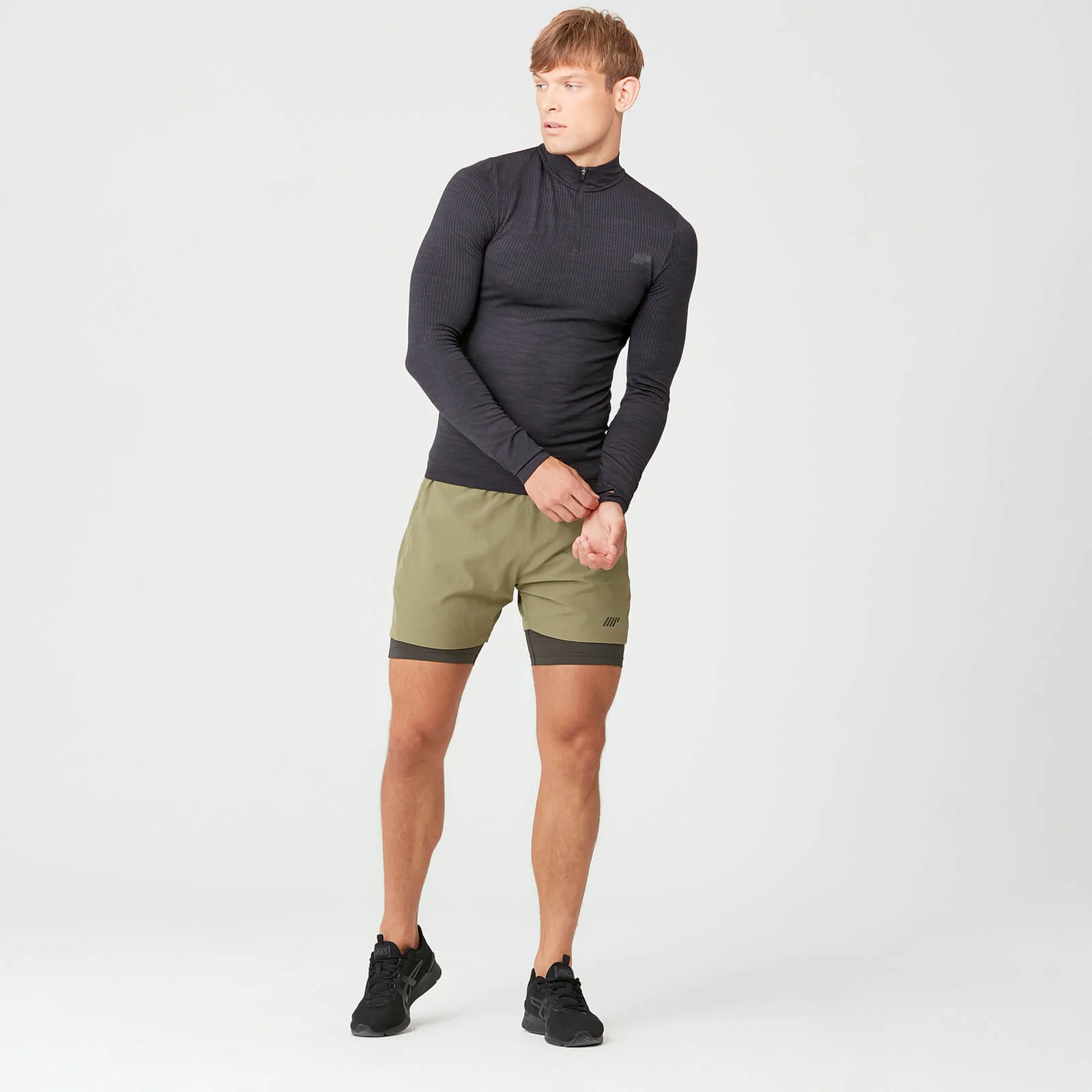 MP Men's Seamless 1/4 Zip Top - Slate - XS Bilde 1
