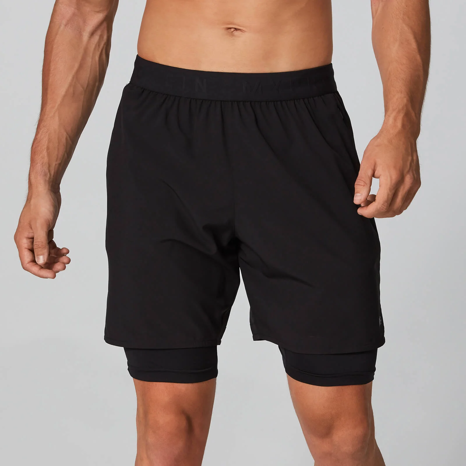 MP Men's Power Double-Layered Shorts - Black - XS Bilde 1