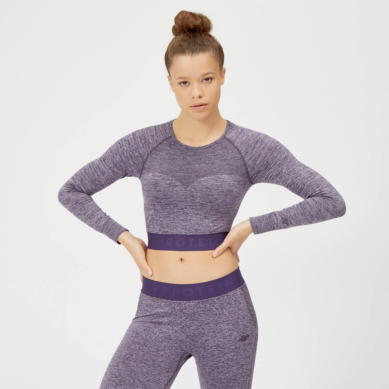 MP Inspire Seamless Crop Top - Purple - XS Bilde 1