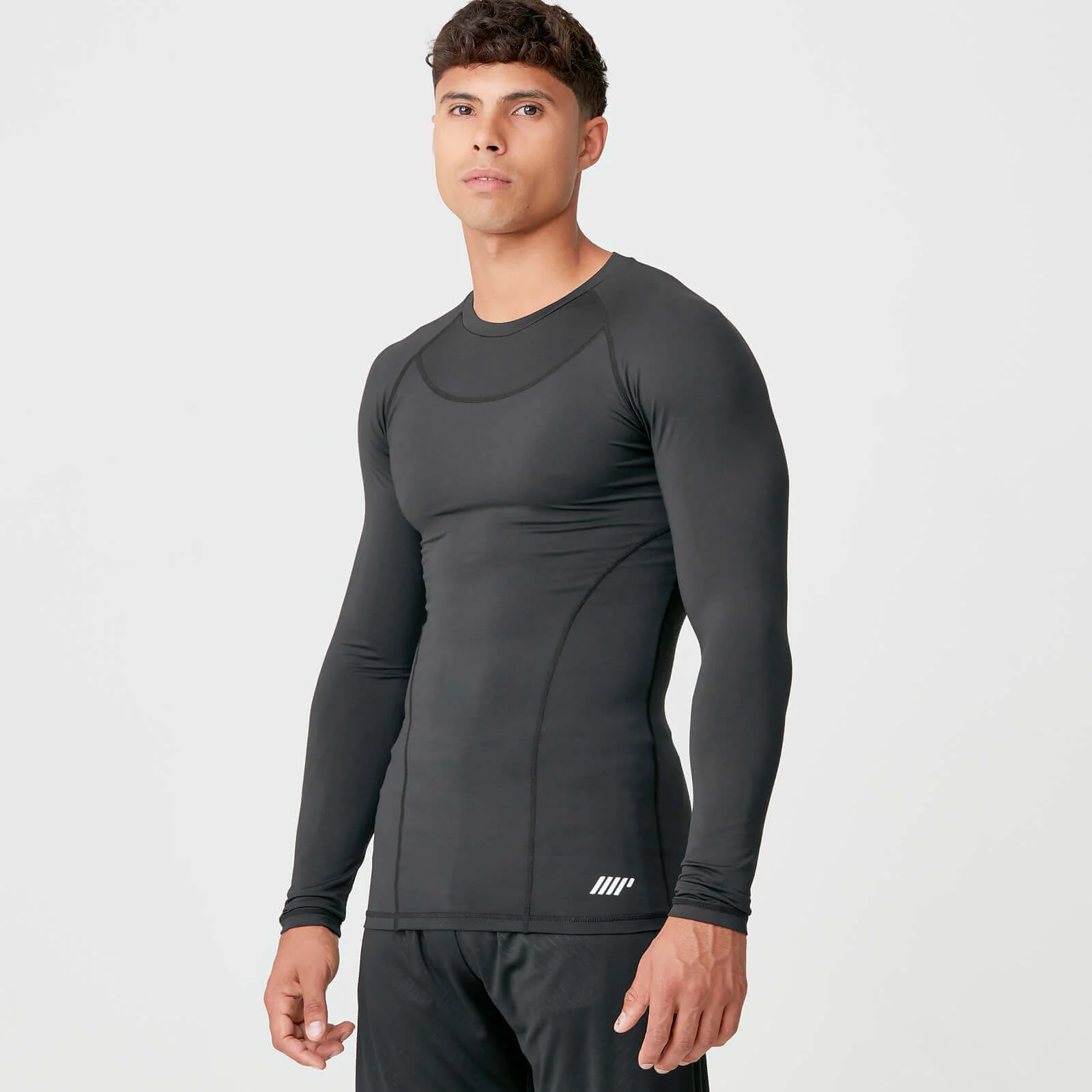 MP Men's Charge Compression Long Sleeve Top - Black - XS Bilde 1
