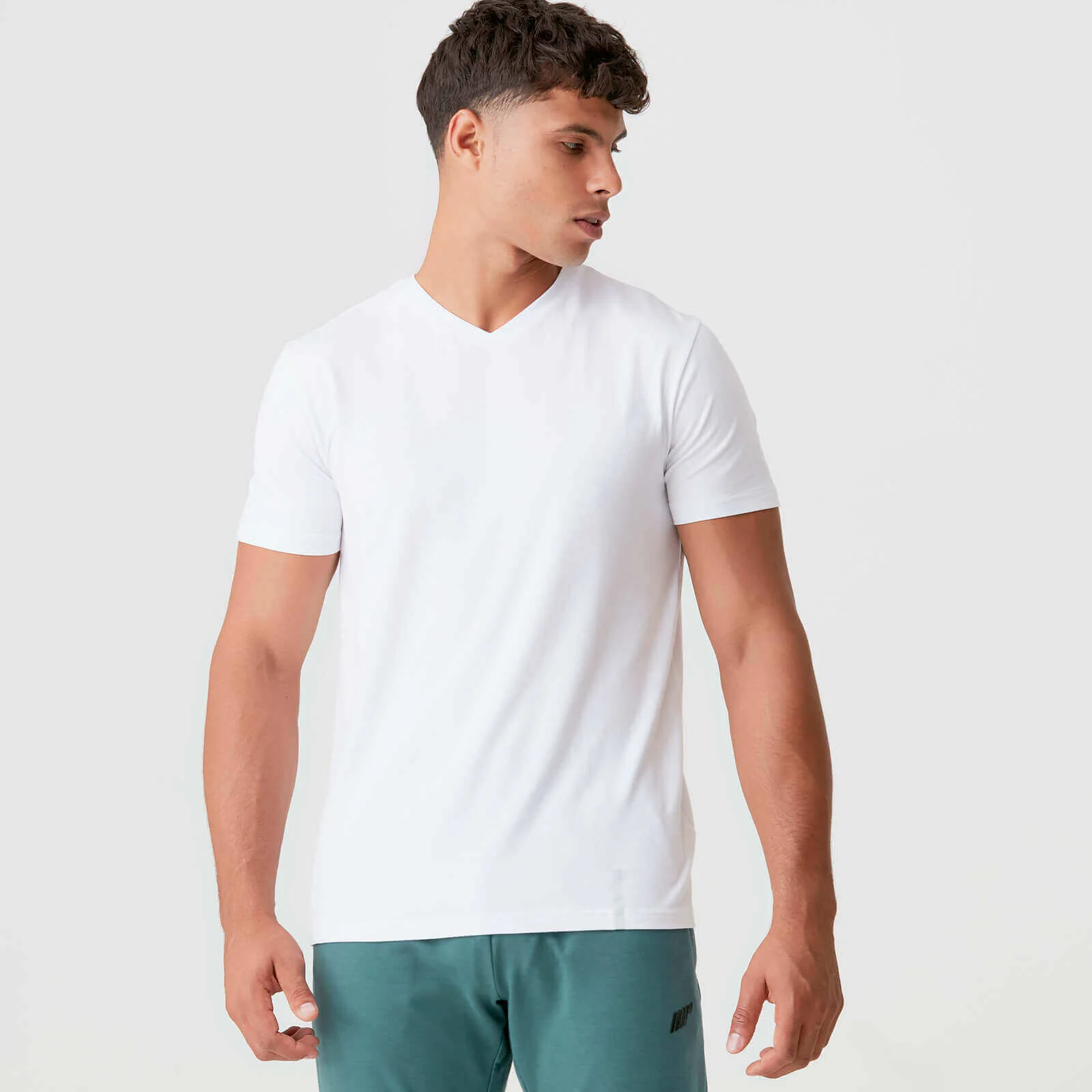 MP Men's Luxe Classic V-Neck T-Shirt - White - XS Bilde 1
