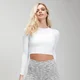 MP Women's Shape Seamless Ultra Langermet kort topp – Hvit