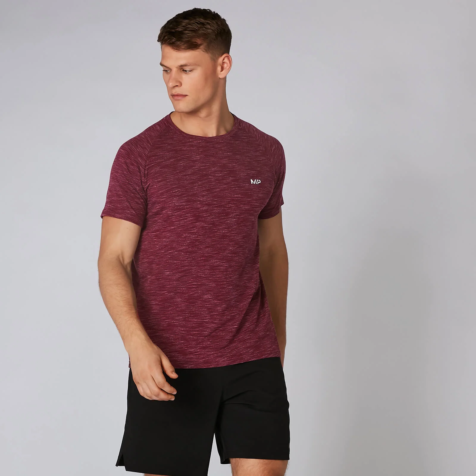 MP Men's Performance T-Shirt - Burgundy Marl - XS Bilde 1