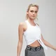 MP Women's Essentials Kort treningstopp med knyting foran – Hvit