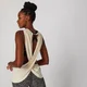 Cross Back Vest - Krem