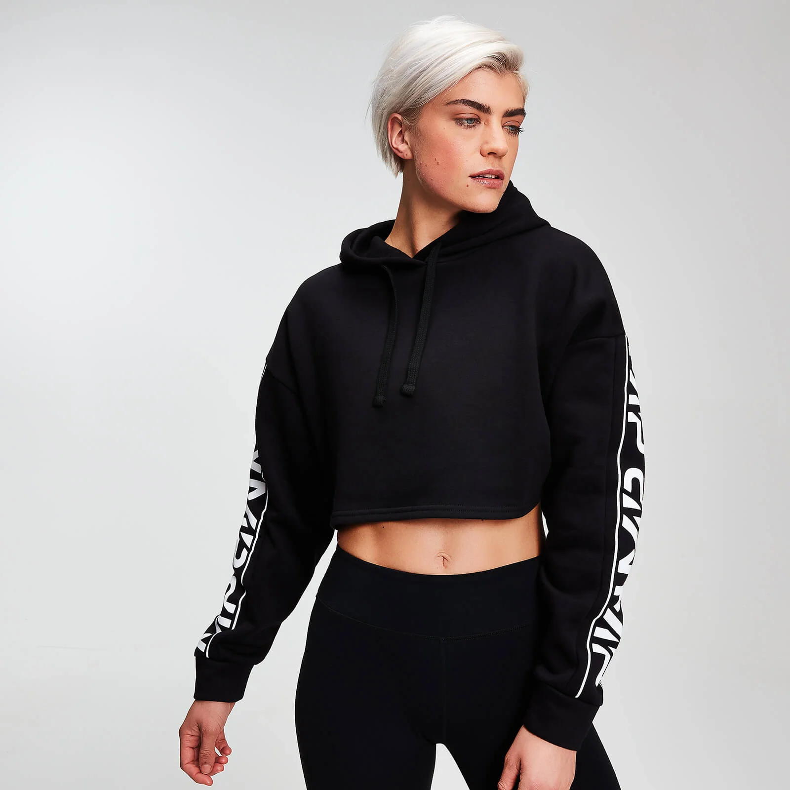 MP Women's Rest Day Logo Cropped Hoodie - Black - XS Bilde 1