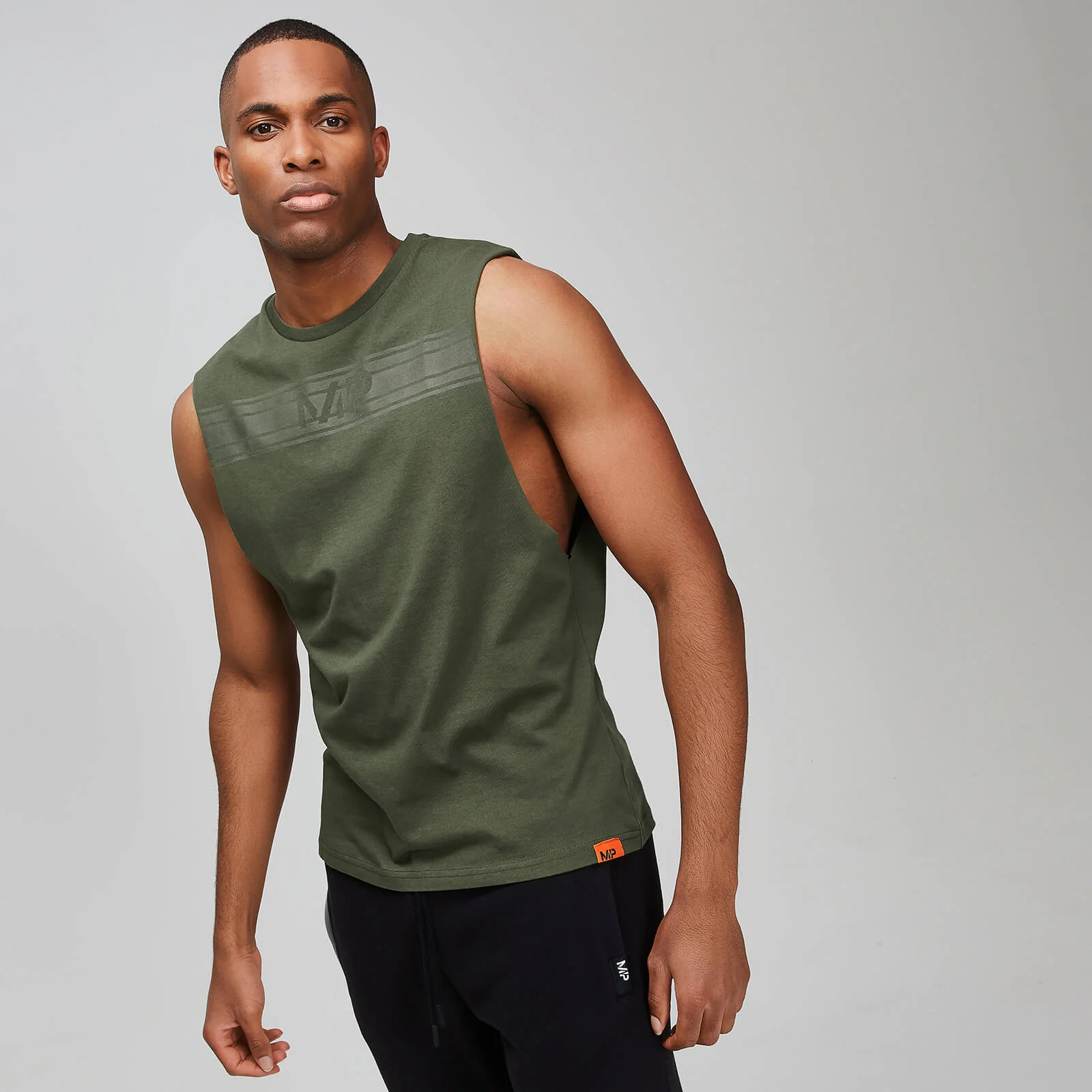 MP Men's Rest Day Drop Armhole Tank Top - Army Green - XS Bilde 1