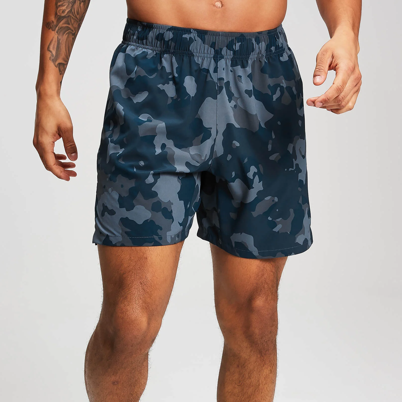 MP Men's Training Stretch Woven Shorts - Washed Blue-Camo - XS Bilde 1