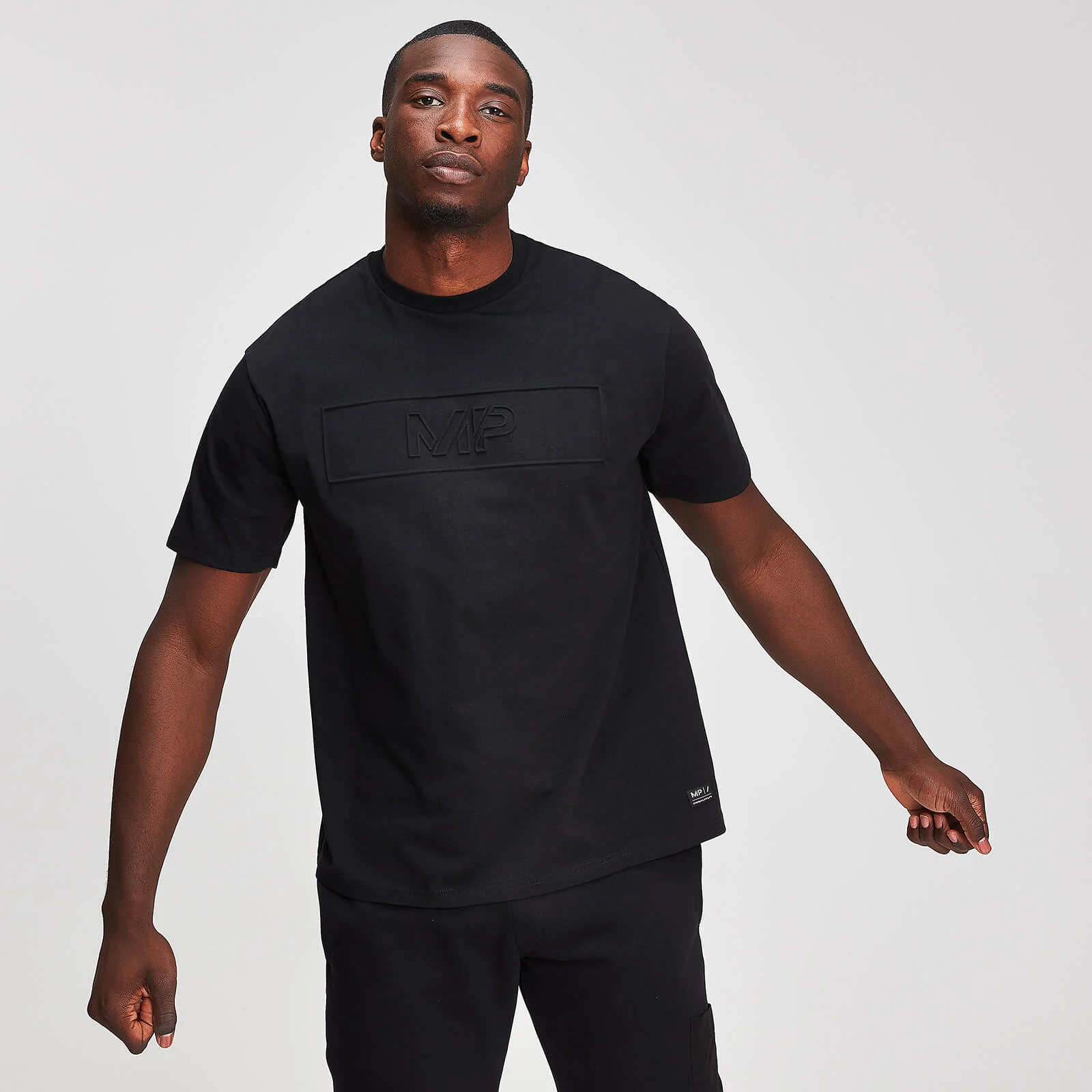 MP Men's Graphic Embossed T-Shirt - Black - XS Bilde 1