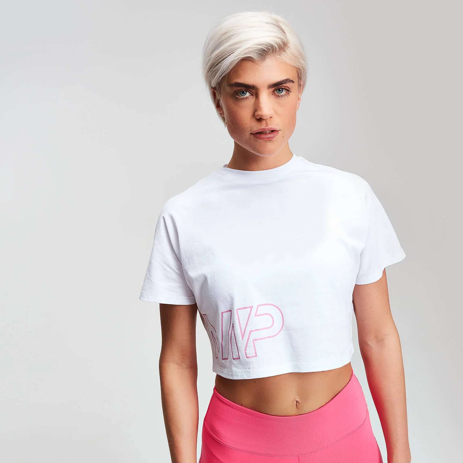 MP Women's Power Cropped T-Shirt - White - XS Bilde 1