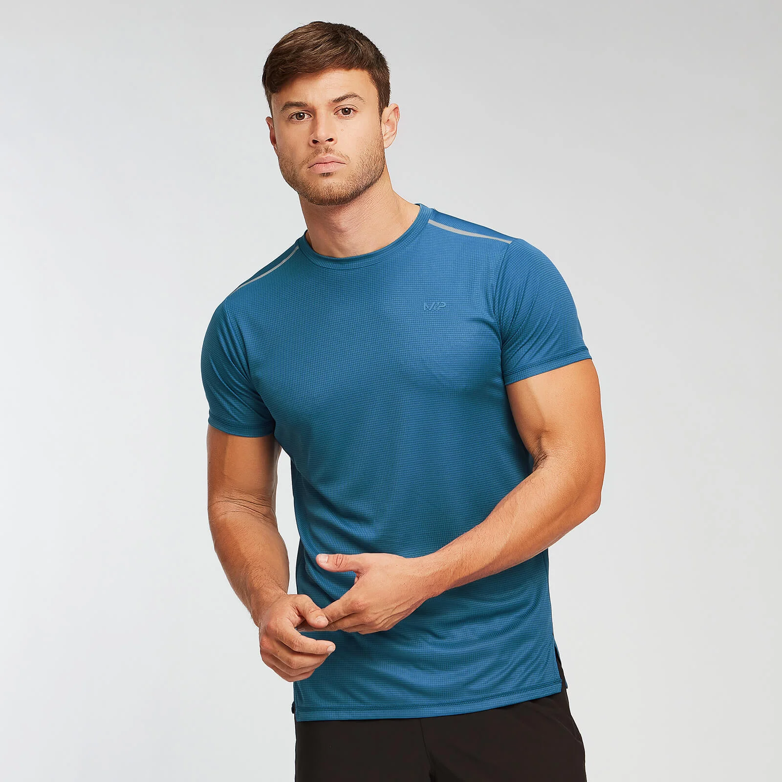 MP Men's Training Grid T-Shirt - Pilot Blue - XS Bilde 1