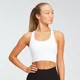 MP Women's Shape Sømløs sports-BH med kryss-skulderstropper – Hvit