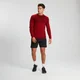 MP Men's Essentials Seamless Langermet T-skjorte – Skarp rød melert