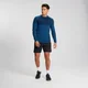 MP Men's Essentials Seamless Langermet T-skjorte – Pilotblå melert