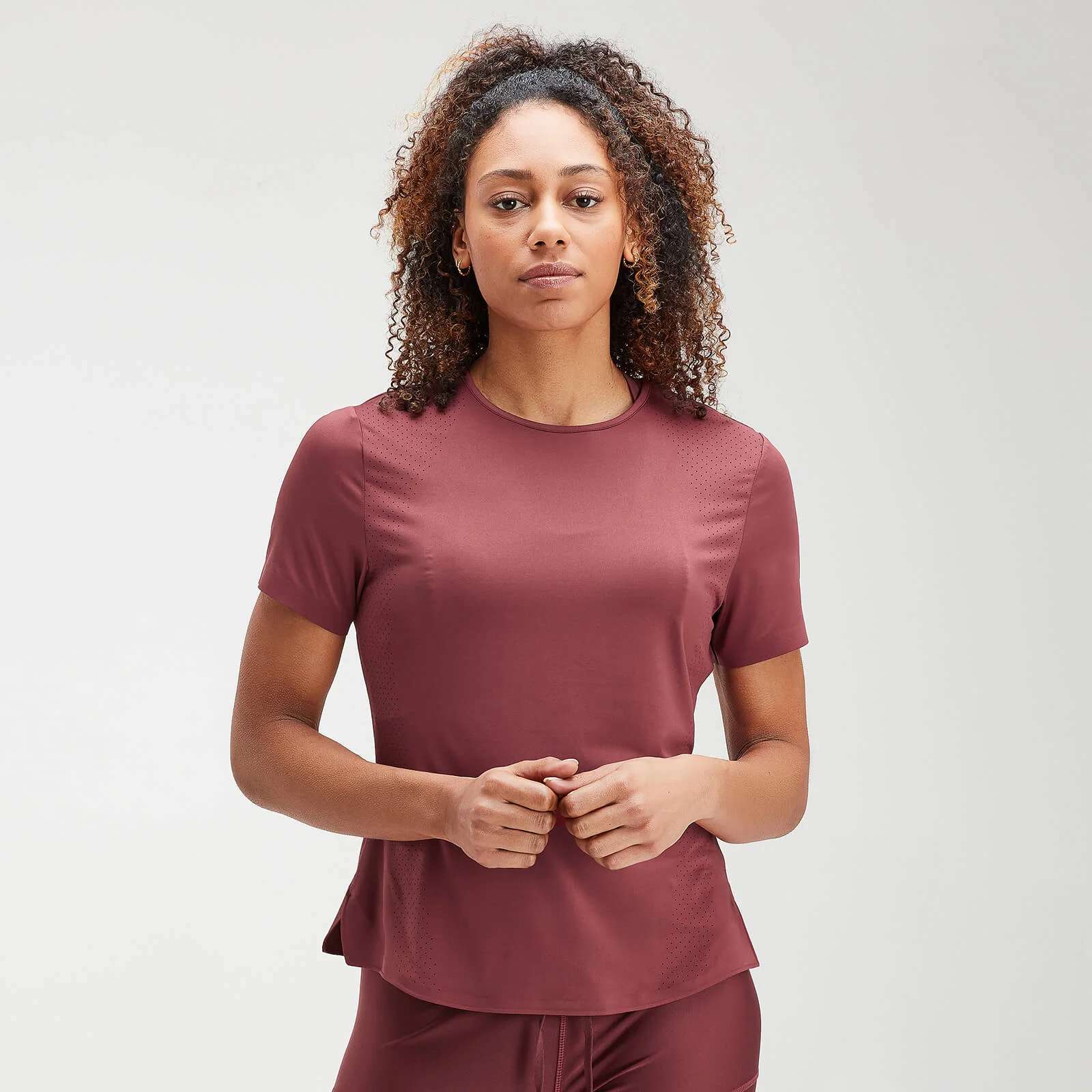 MP Women's Velocity Short Sleeve Top- Claret - XXS Bilde 1