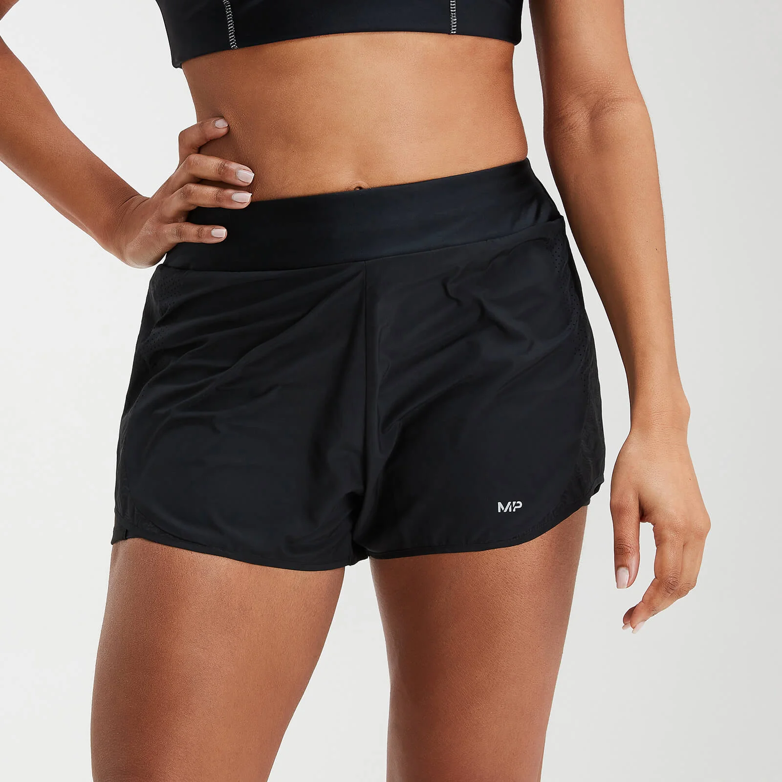 MP Women's Velocity Double Layered Shorts- Black - XXS Bilde 1