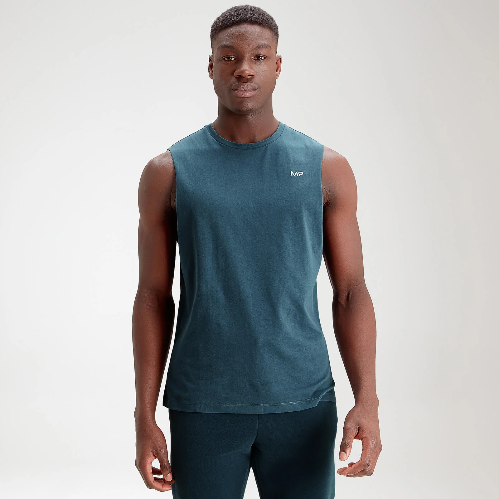 MP Men's Essentials Drop Armhole Tank - Deep Sea Blue - XXS Bilde 1