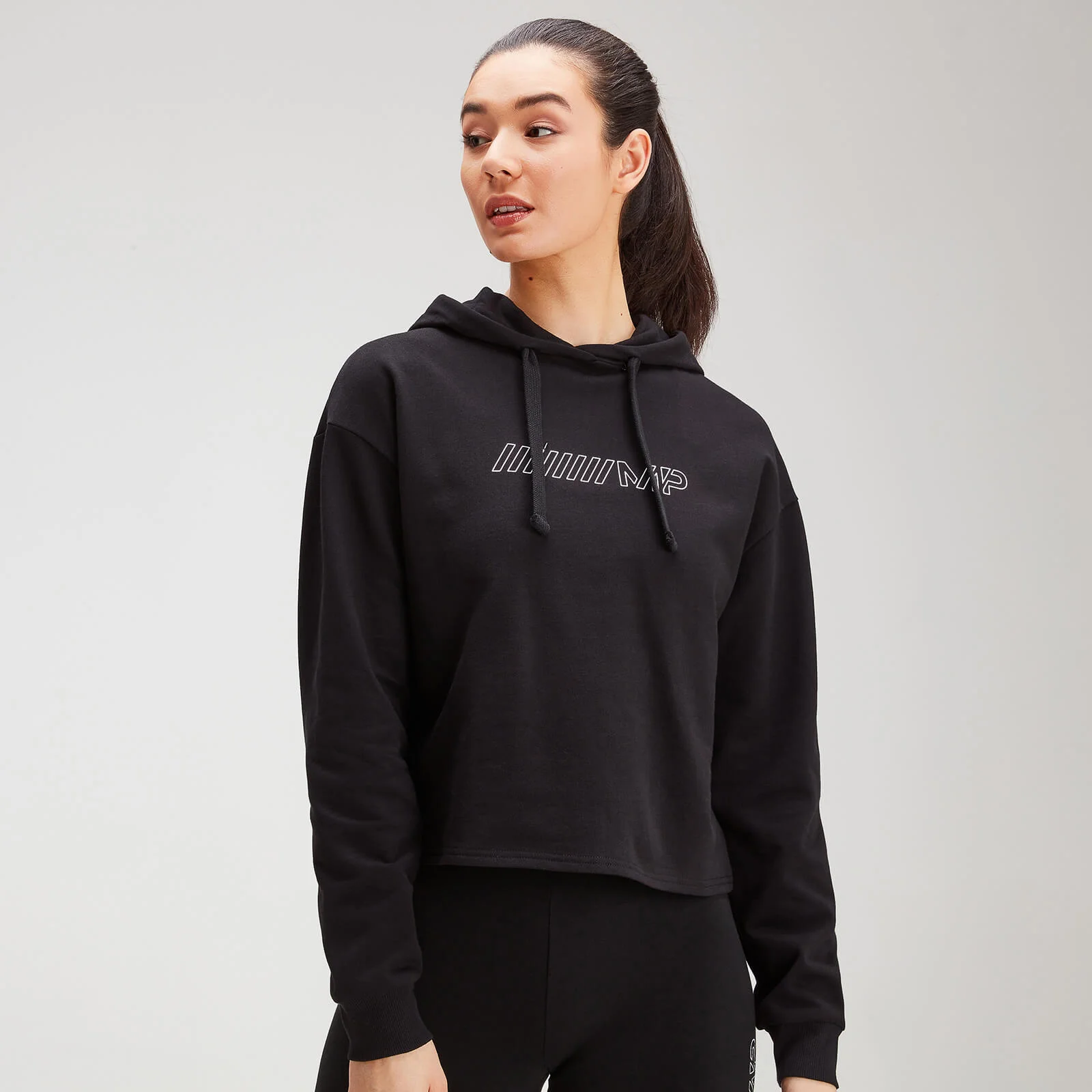 MP Women's Outline Graphic Hoodie - Black - XXS Bilde 1