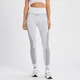 MP Women's Contrast Rib Seamless Leggings - White/Black
