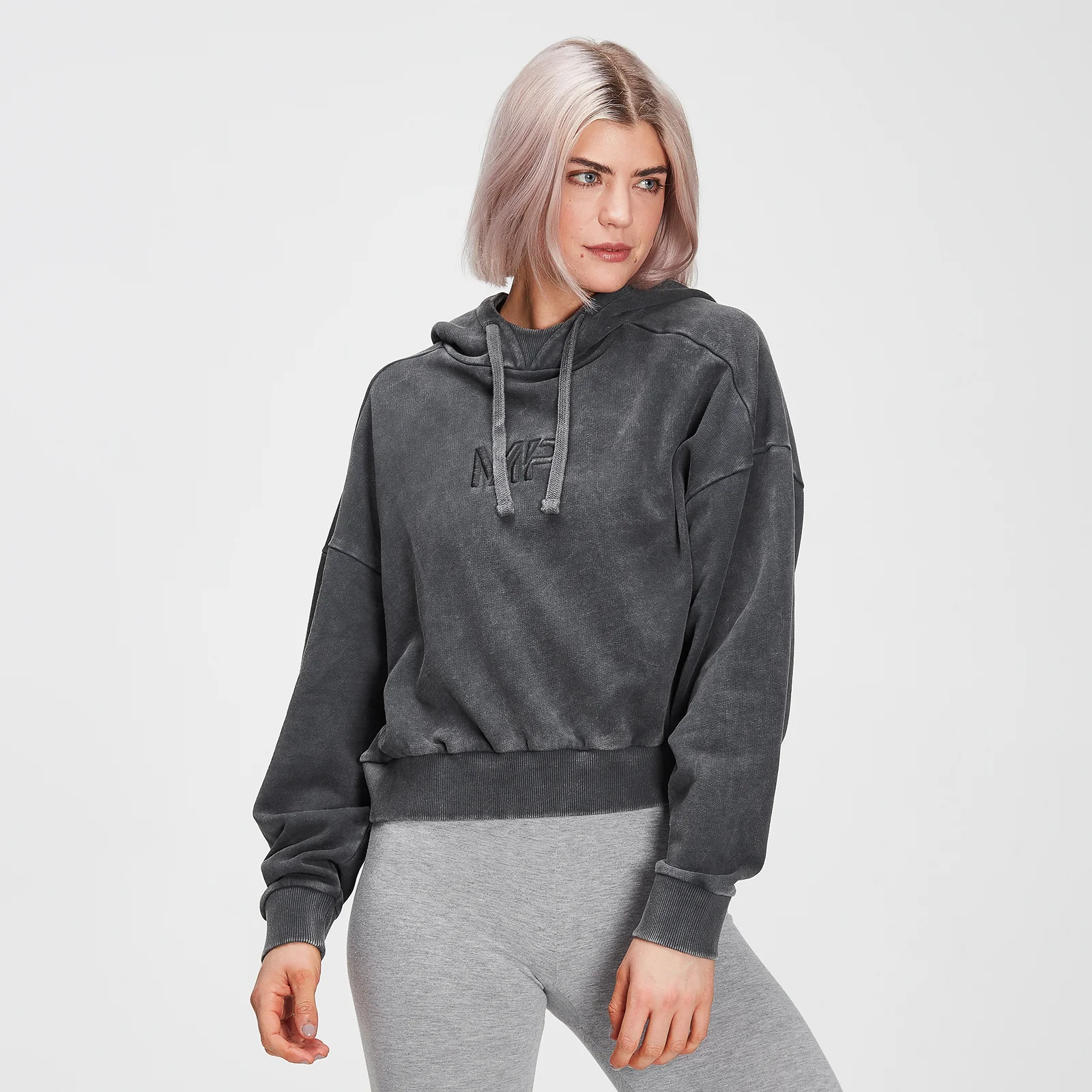 MP Women's Adapt Hoodie- Carbon Acidwash - XXS Bilde 1