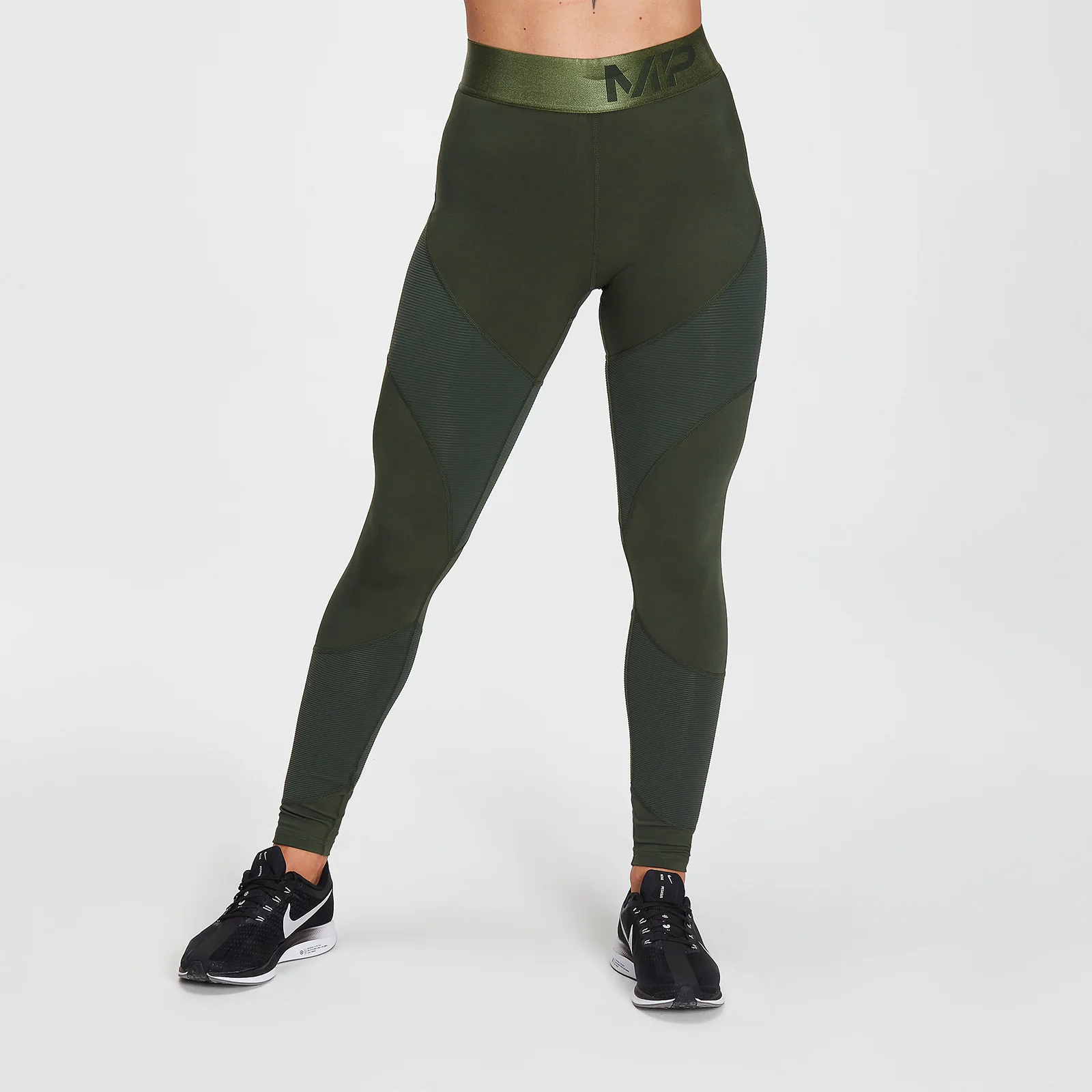 MP Women's Textured Leggings- Dark Green - XXS Bilde 1