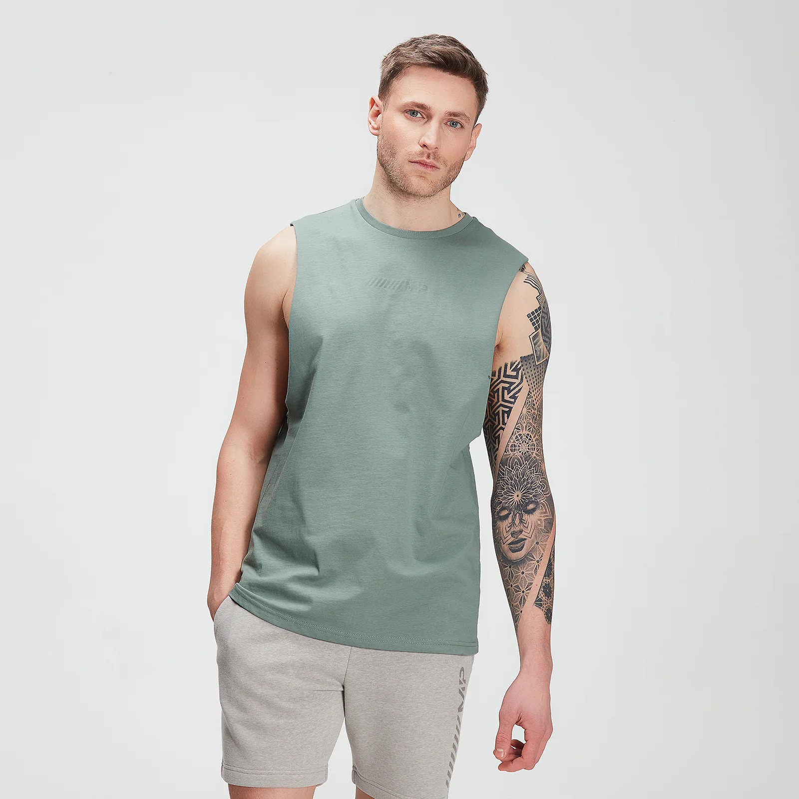 MP Men's Tonal Graphic Tank – Washed Green - XXS Bilde 1