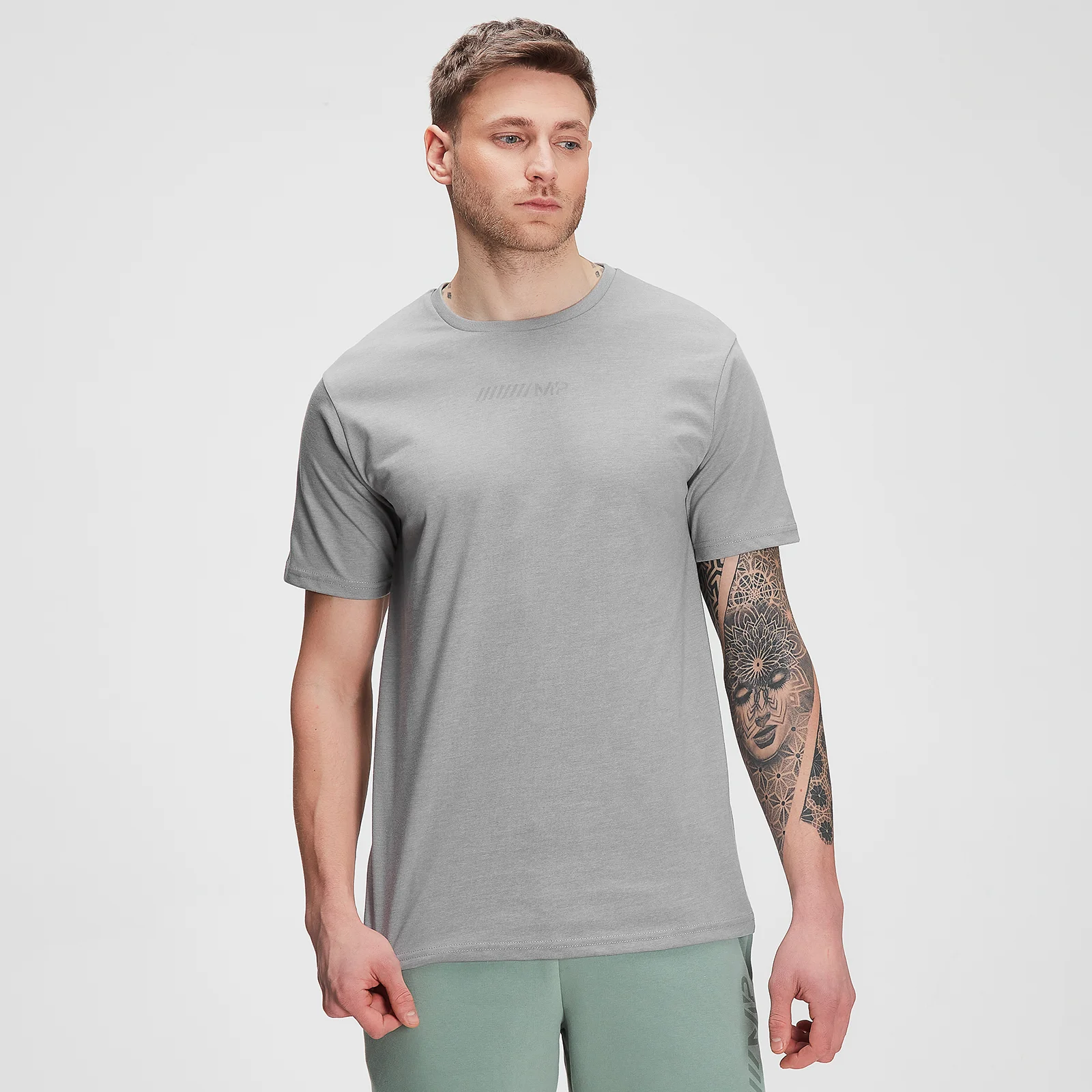 MP Men's Tonal Graphic Short Sleeve T-shirt – Storm Grey Marl - XXS Bilde 1