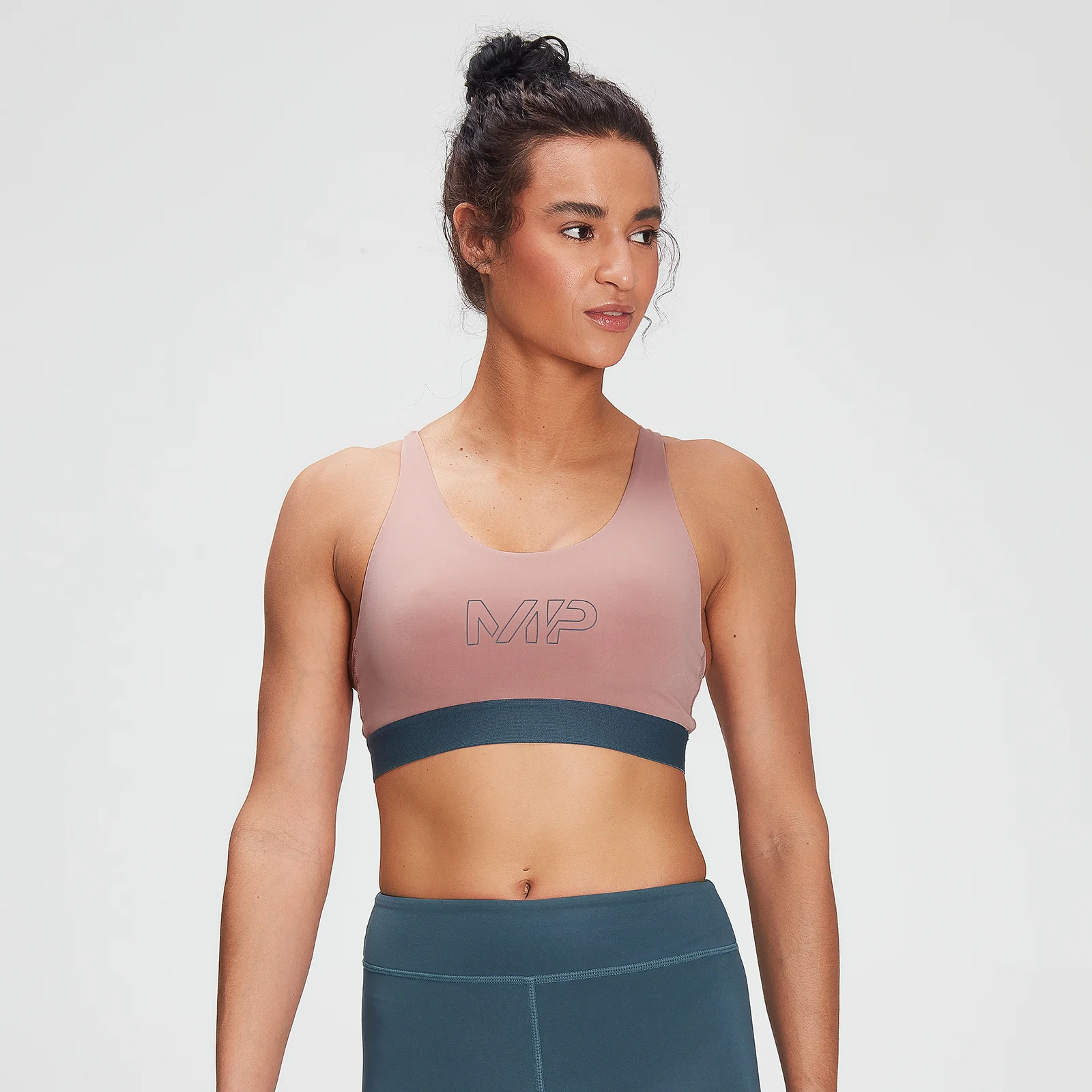 MP Women's Branded Training Sports Bra - Washed Pink - XXS Bilde 1