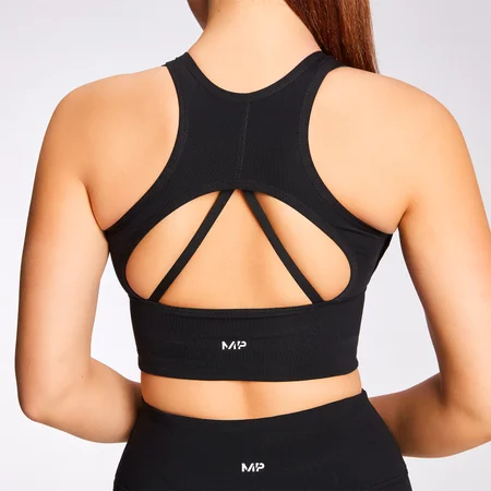 MP Women's Power Longline sports-BH – svart