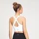 MP Women's Shape sømløse sports-BH med kryss-skulderstropper – hvit