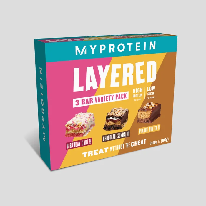 Pakke med Layered Protein Bar