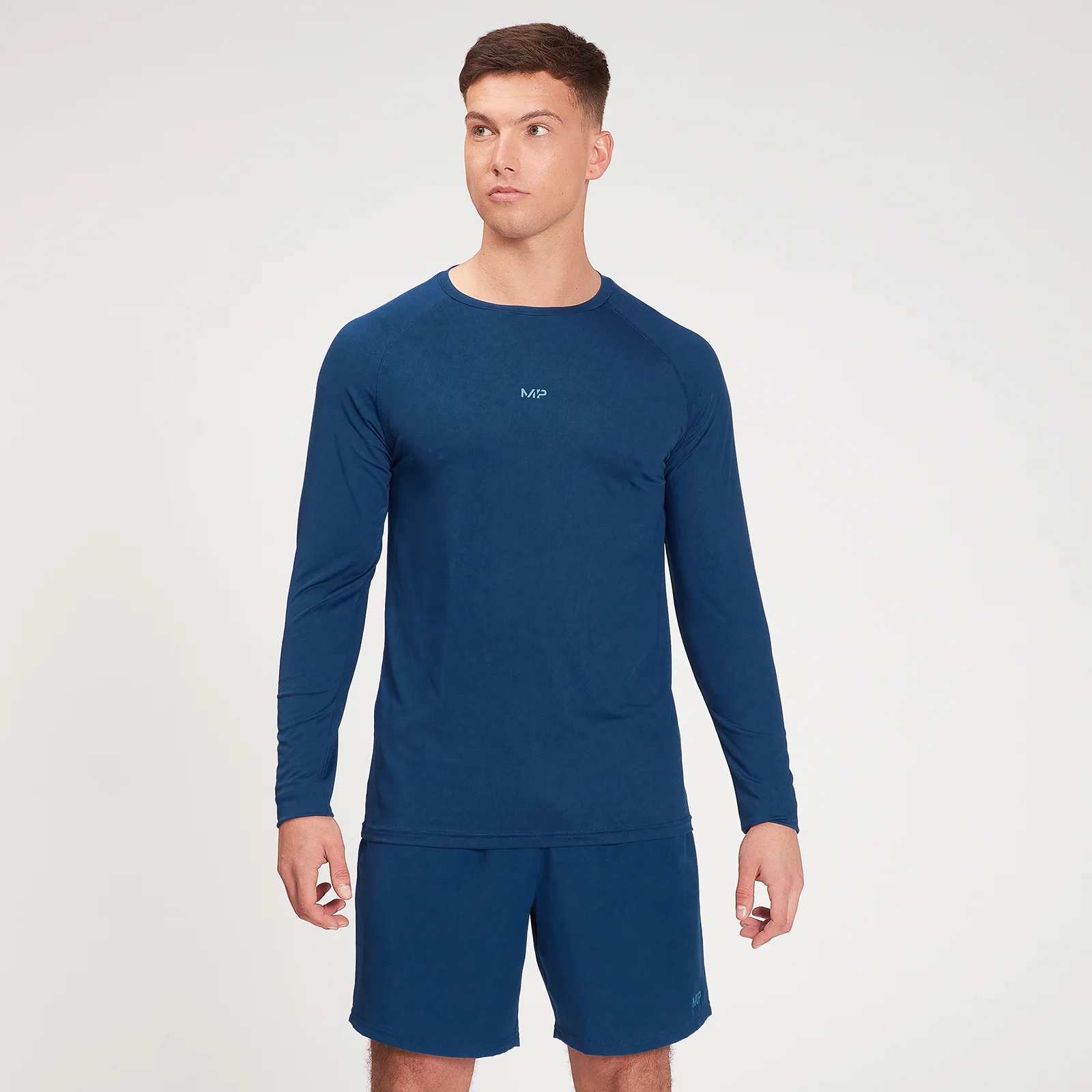 MP Men's Fade Graphic langermet treningstopp – mørk blå - XXS Bilde 1