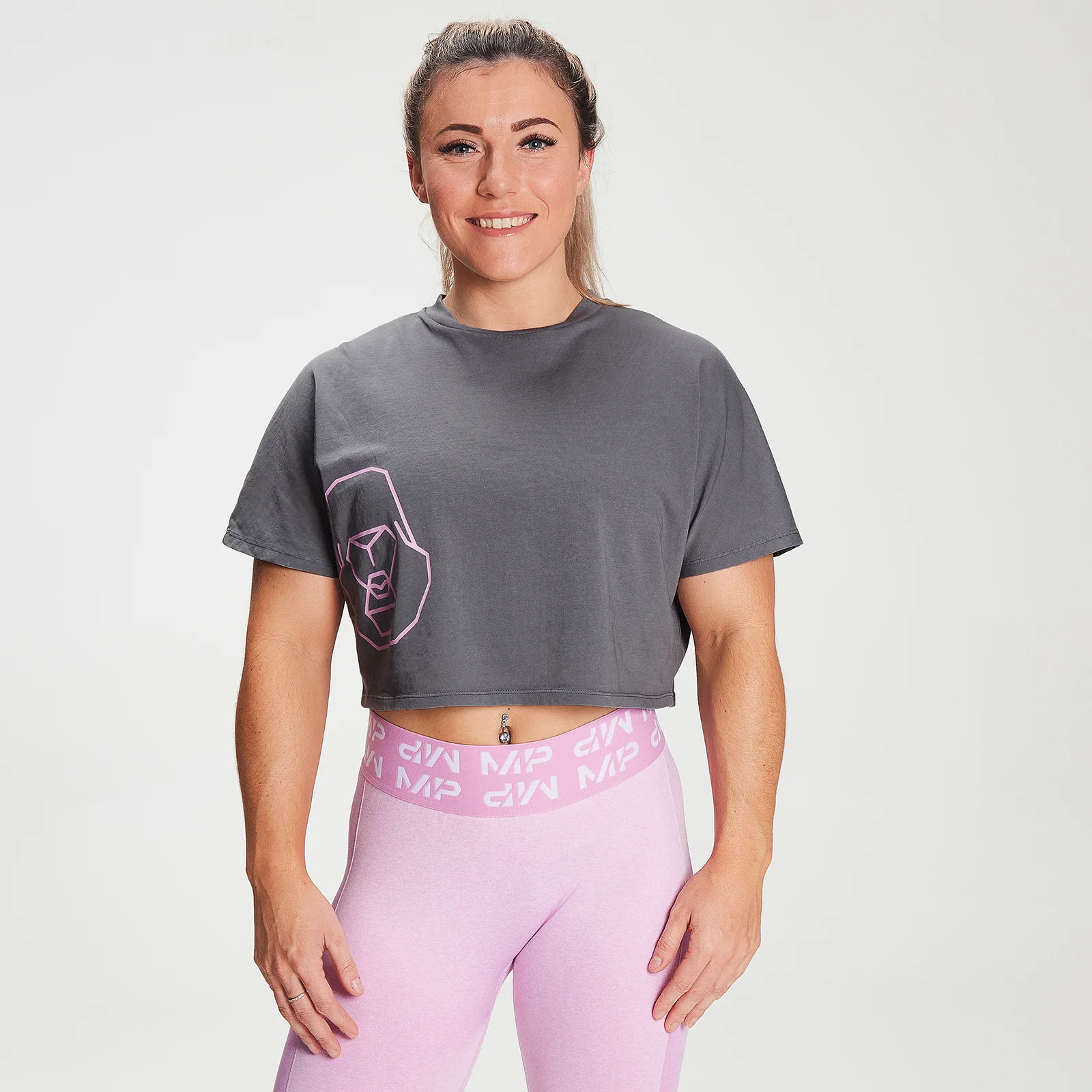 MP X Zack George Women's Washed Crop T-Shirt - Carbon - XXS Bilde 1