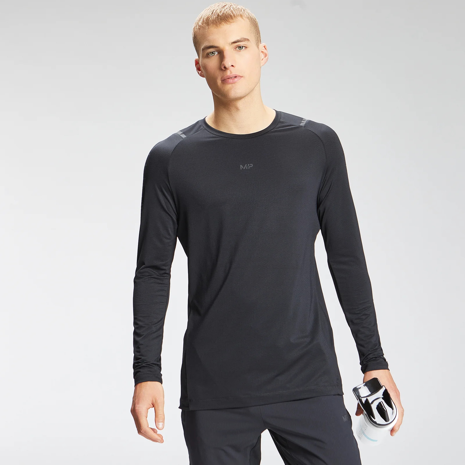 MP Men's Velocity Long Sleeve Top - Black - XXS Bilde 1