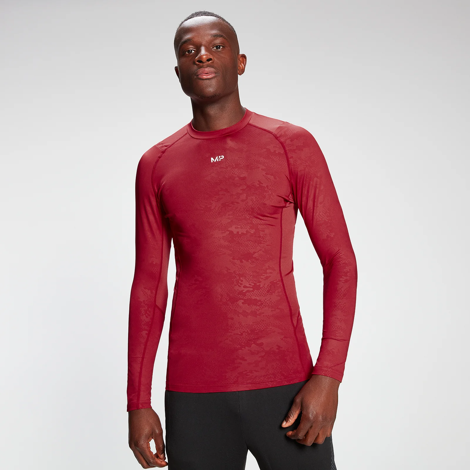 MP Men's Engage Long Sleeve Baselayer - Wine - XXS Bilde 1