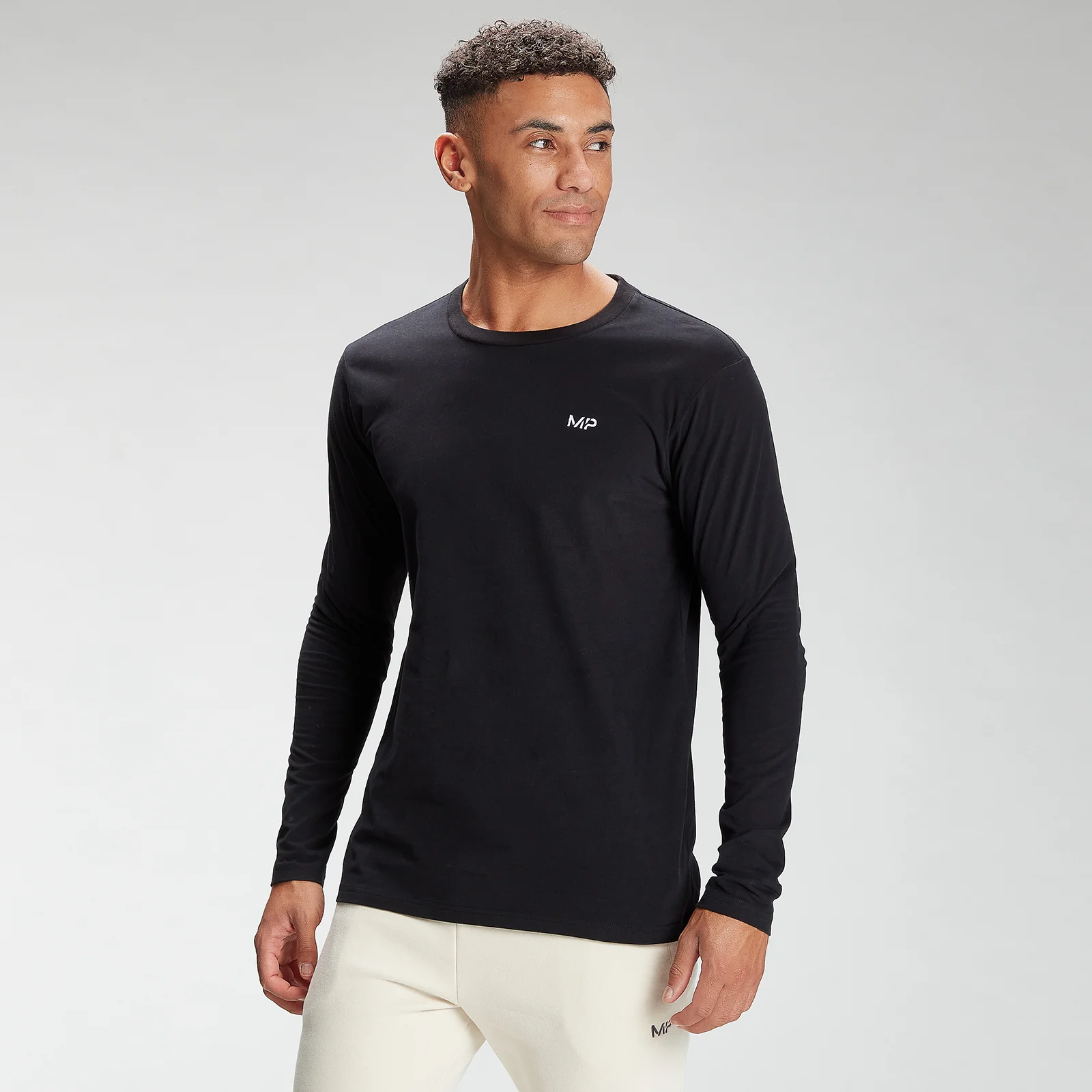 MP Men's Rest Day Long Sleeve Top - Black - XXS Bilde 1