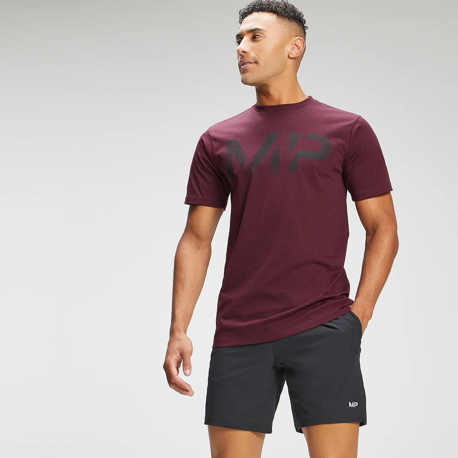 MP Men's Adapt Grit Graphic T-Shirt - Merlot Marl - XXS Bilde 1