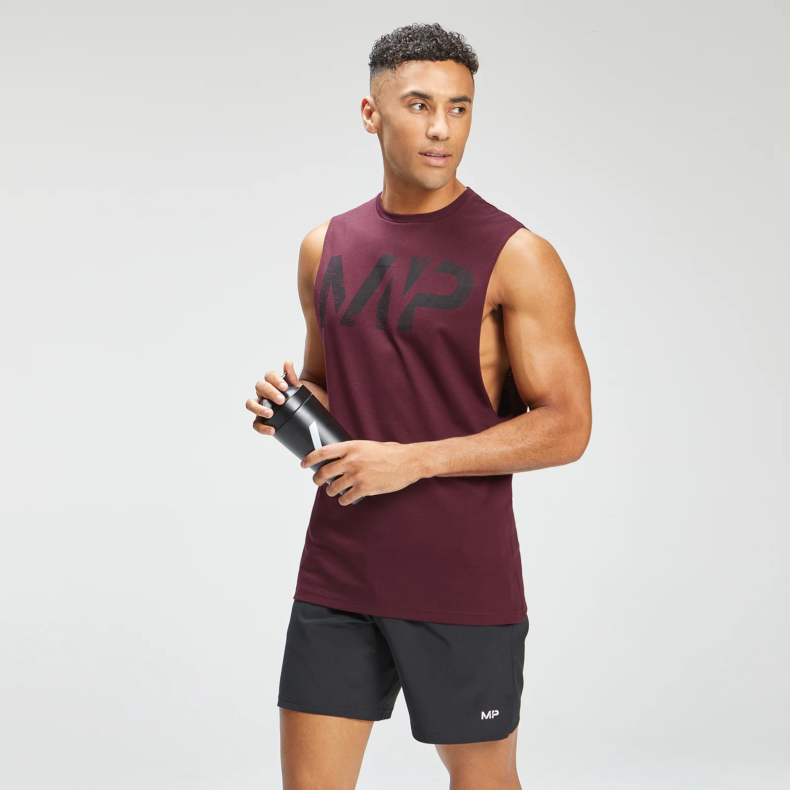 MP Men's Adapt Grit Graphic Drop Armhole Tank - Merlot Marl - XXS Bilde 1