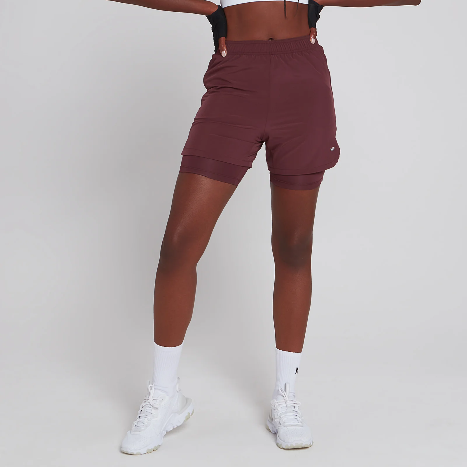 MP Women's 2 IN 1 Training Jersey Short - Port - XXS Bilde 1