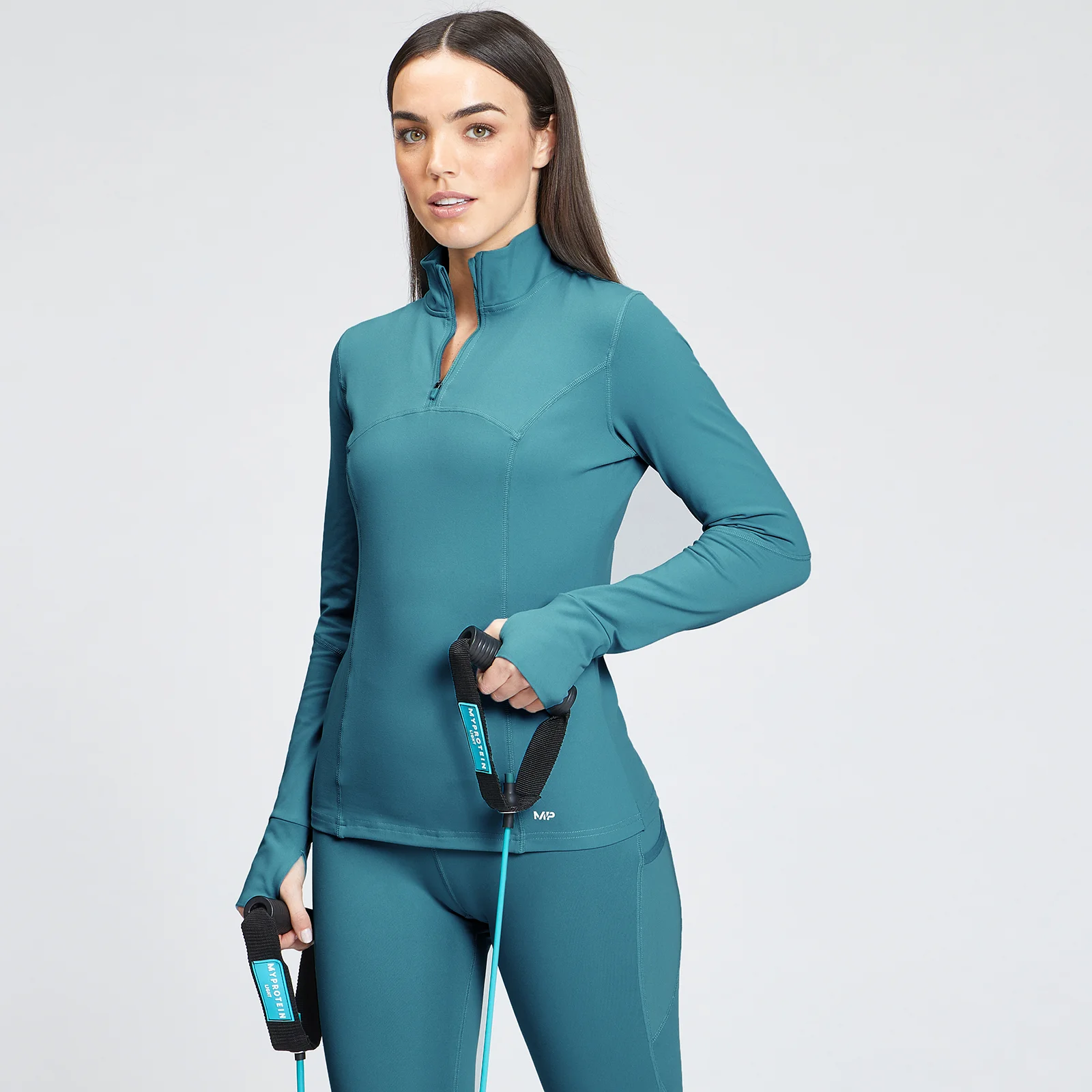 MP Women's Power 1/4 Zip Top - Ocean Blue - XS Bilde 1