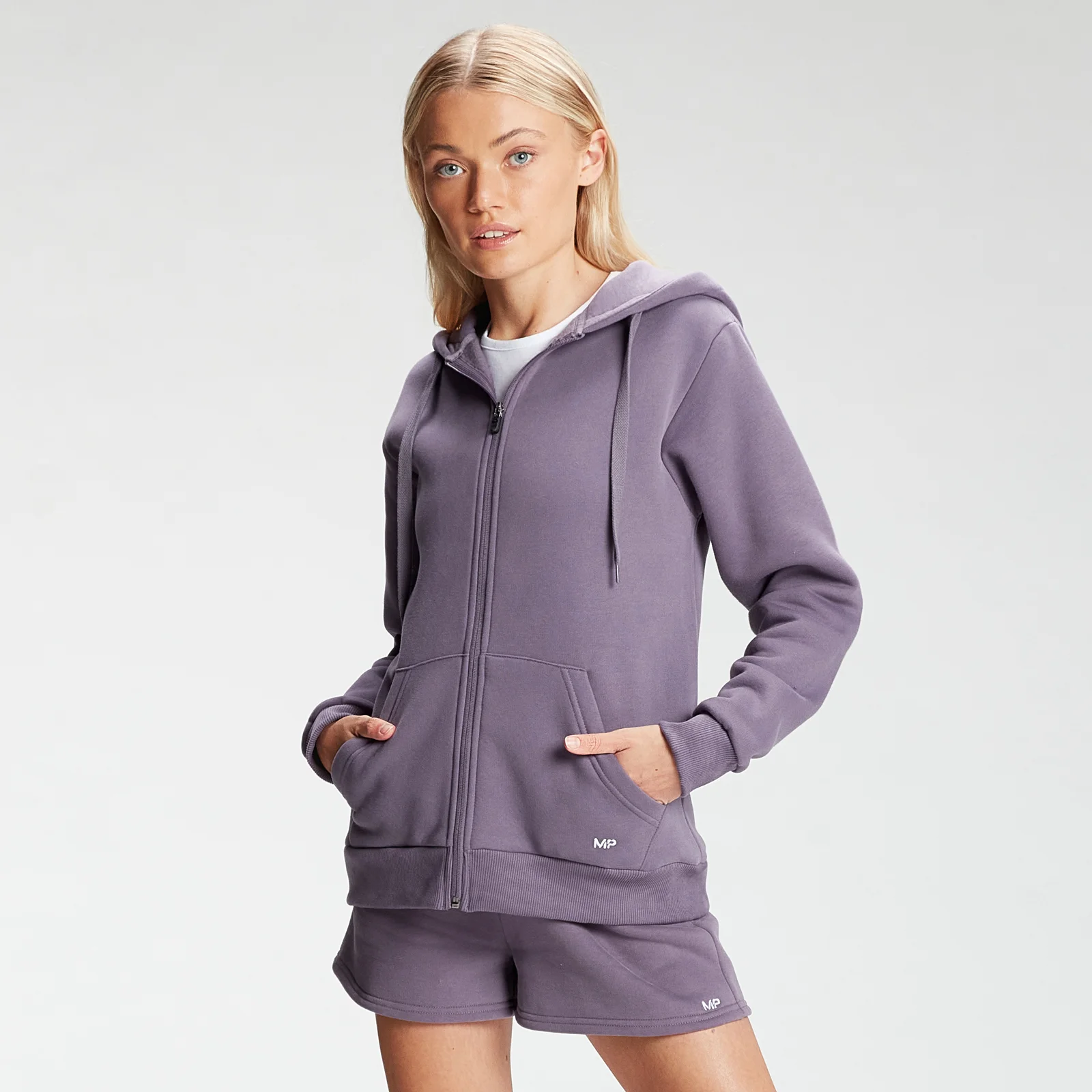 MP Women's Rest Day Zip Through Hoodie - Smokey Purple - XXS Bilde 1