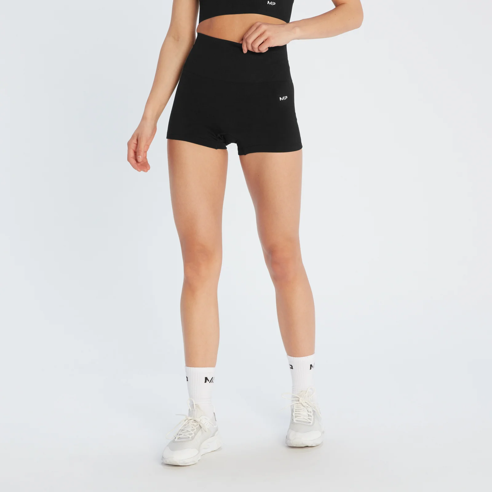 MP Women's Shape Seamless Booty Shorts - Black - XXS Bilde 1