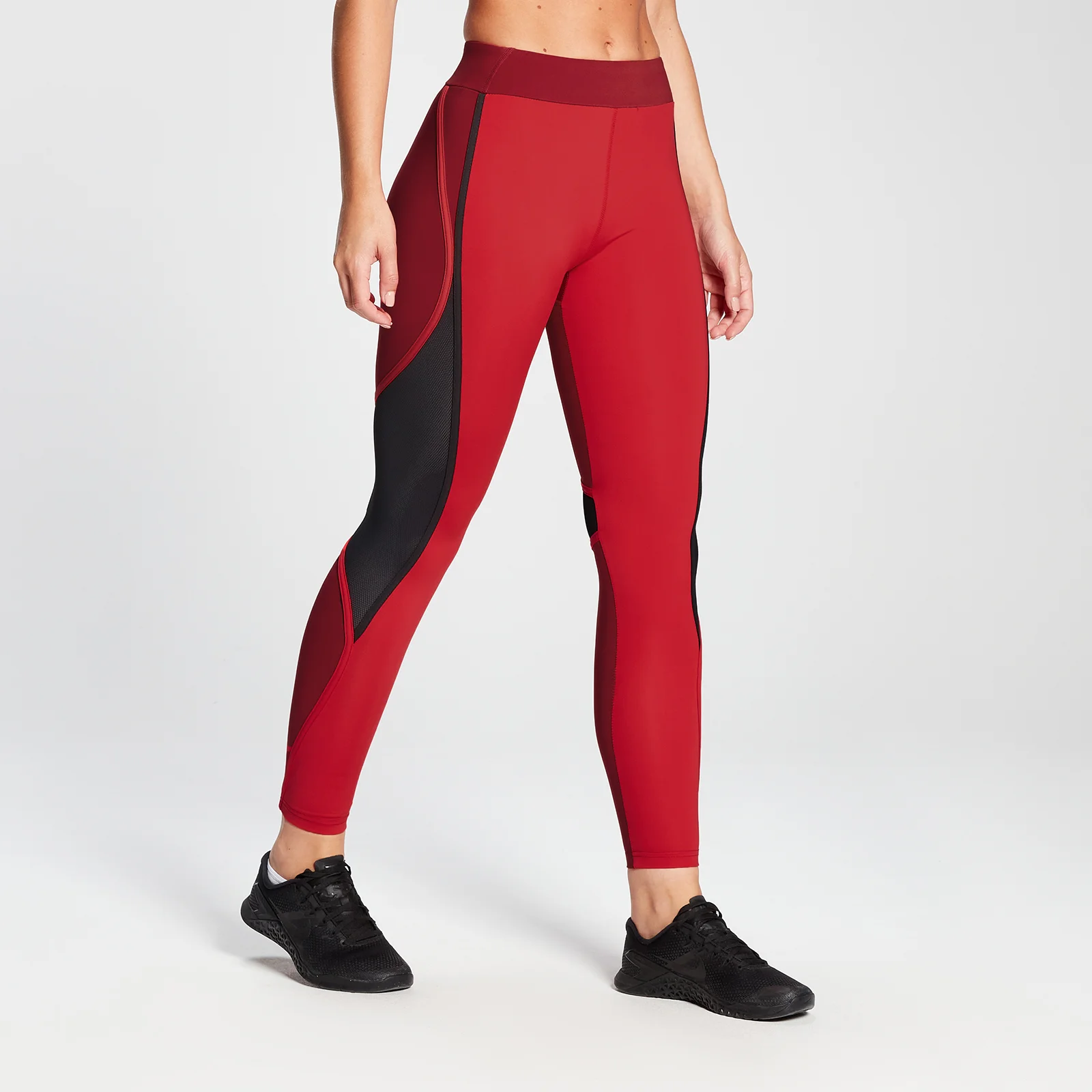 MP Women's Engage Colour Block Leggings - Danger/Wine - XXS Bilde 1