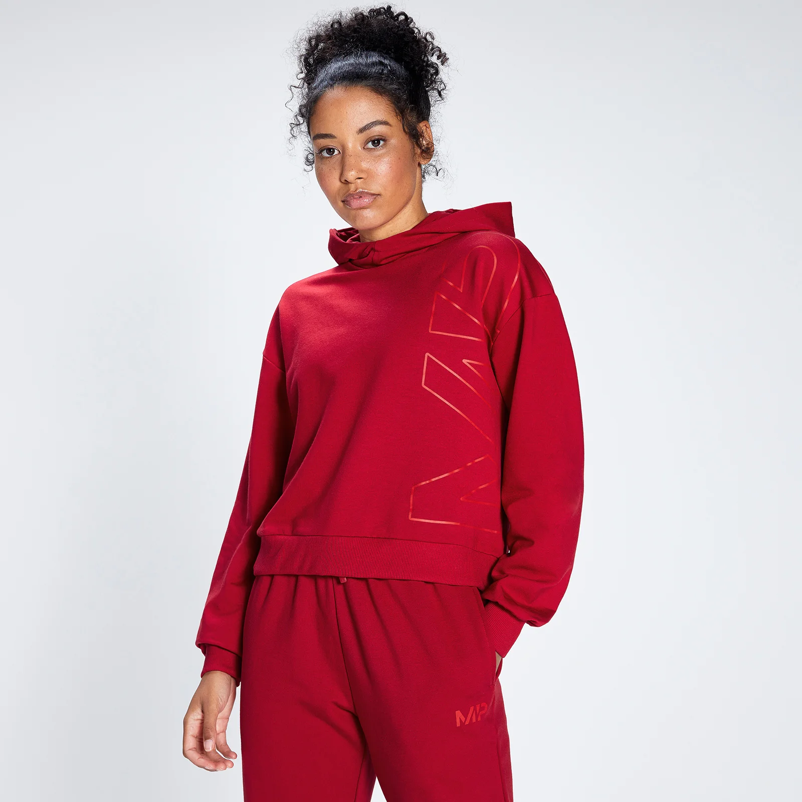 MP Women's Engage Bold Graphic Hoodie - Wine/Danger - XXS Bilde 1