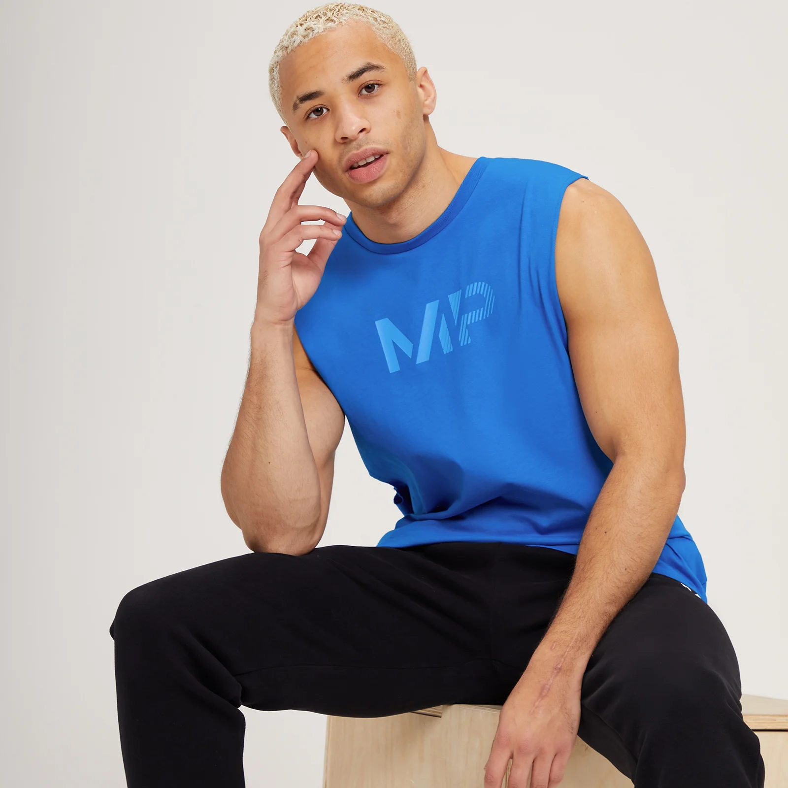 MP Men's Fade Graphic Tank Top - True Blue - XXS Bilde 1