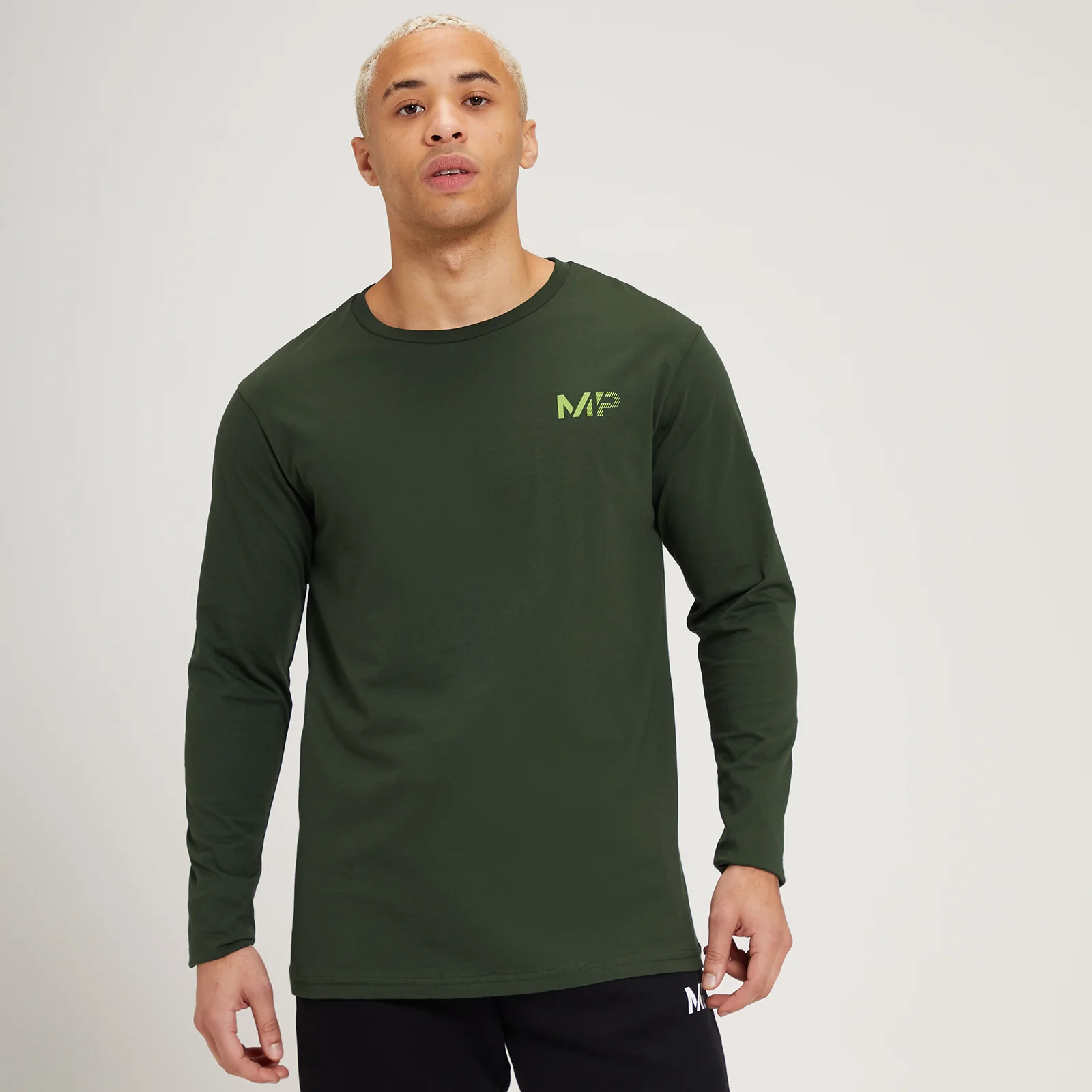 MP Men's Fade Graphic Long Sleeve T-Shirt - Dark Green - XXS Bilde 1