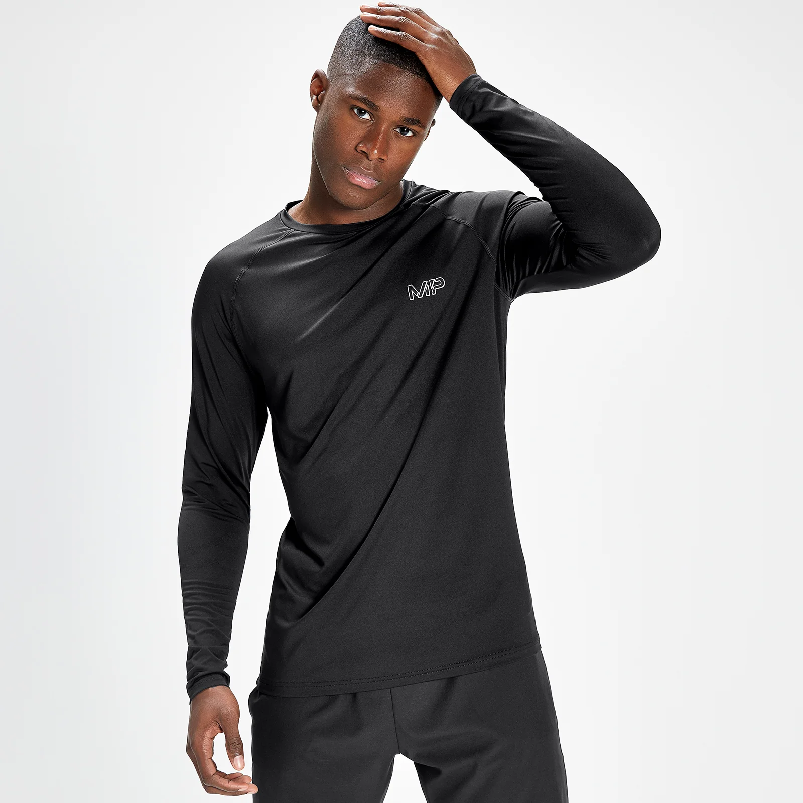 MP Men's Infinity Mark Graphic Training Long Sleeve T-Shirt - Black - XXS Bilde 1