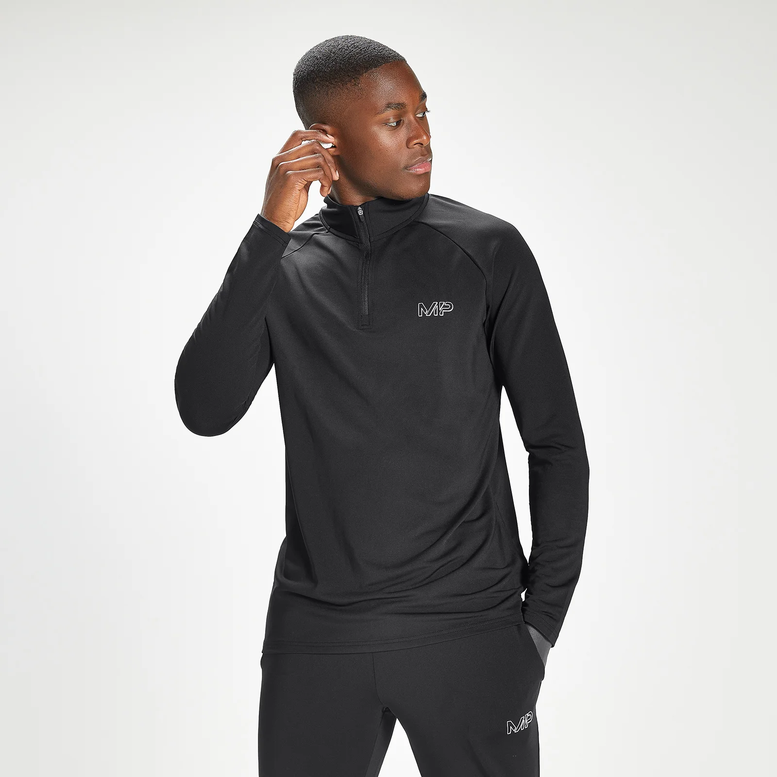 MP Men's Infinity Mark Graphic Training 1/4 Zip - Black - XXS Bilde 1