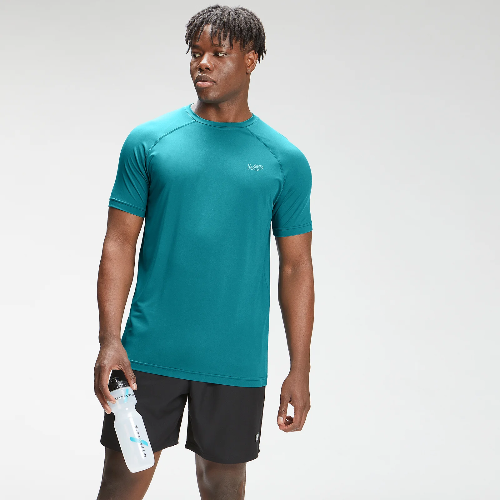 MP Men's Repeat Mark Graphic Training Short Sleeve T-Shirt - Teal - XXS Bilde 1