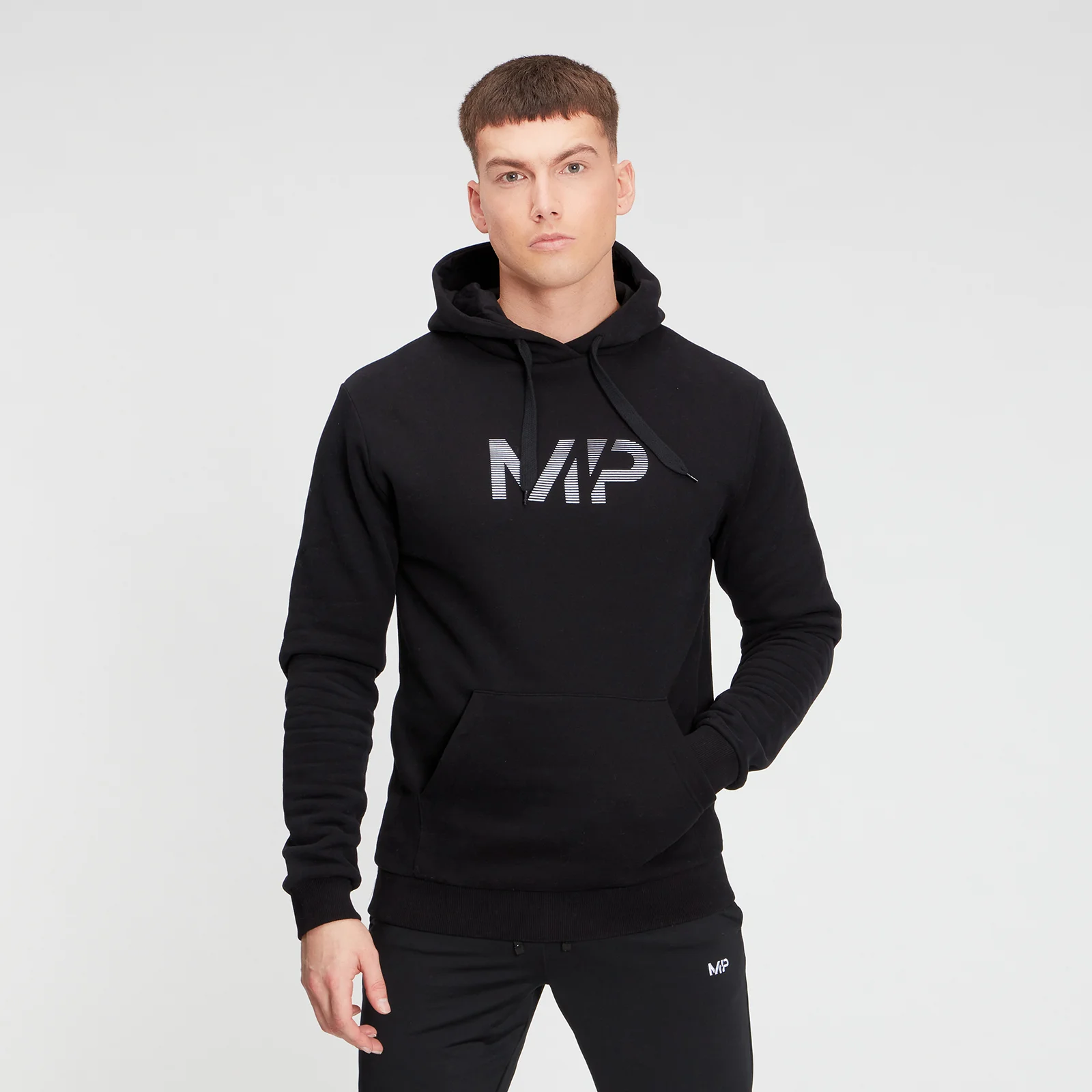 MP Men's Gradient Line Graphic Hoodie - Black - XXS Bilde 1